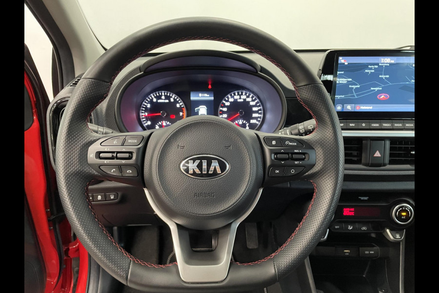 Kia Picanto 1.0 DPi GT-Line Leder Keyless Navigatie Apple Carplay/Android Auto Stoelverwarming Lichtmetalen Velgen Cruise Control Climate Control Camera Parkeer sensoren Bluetooth