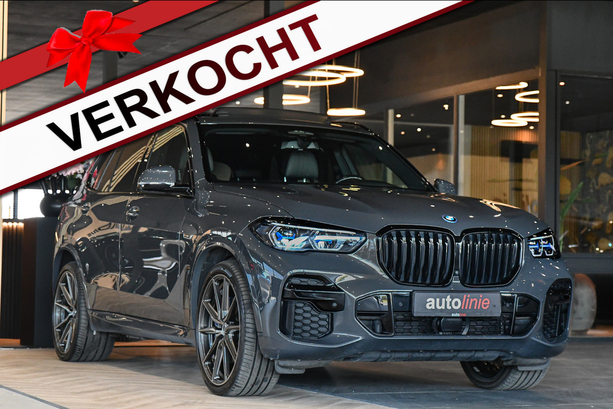 BMW X5 XDrive45e M-Sport, Massage, Laser, 22" Vossen, Comfort, Shadow, Luchtvering, Trekhaak, Pano, Ventilatie, Keyless, ACC, Full