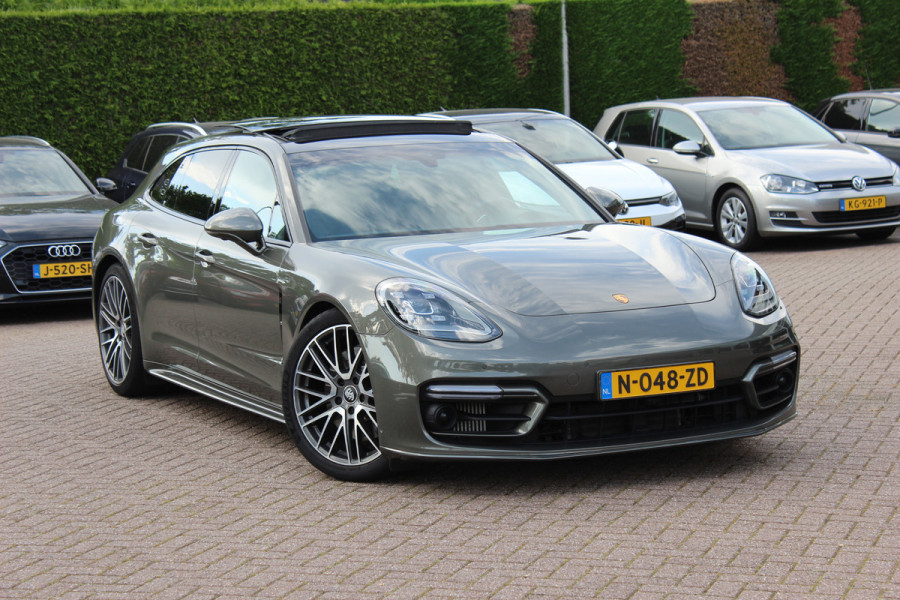 Porsche Panamera Sport Turismo 2.9 4 E-Hybrid / Panoramadak / 360Camera / Head-up / Softclose / Sportdesign+Chrono / 21'' / Sportuitlaat / Bose / Keyless / Stoelverwarming 4x / Stoelventilatie / Stuurverwarming / Dodehoek / DAB / ACC