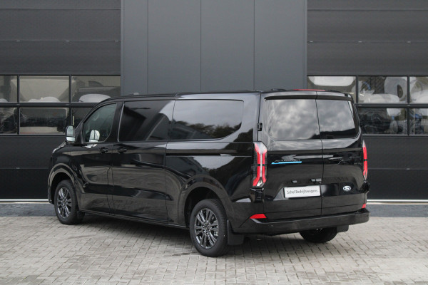 Ford E-Transit Custom 340 L2H1 Limited 71 kWh 218pk | 2x Schuif | DDS LED | 360 Camera | B&O | ACC | Navi | Verwarmd stuurwiel | Elek trekhaak | AGR-s