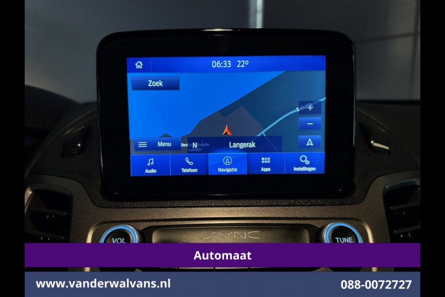 Ford Transit Connect 1.5 EcoBlue 120pk Automaat L2H1 Euro6 Airco | 2x Zijdeur | 3-Zits | Camera | Navigatie | Cruisecontrol Apple Carplay, Android Auto, Stoelverwarming, Verwarmde voorruit, Parkeersensoren, Bijrijdersbank