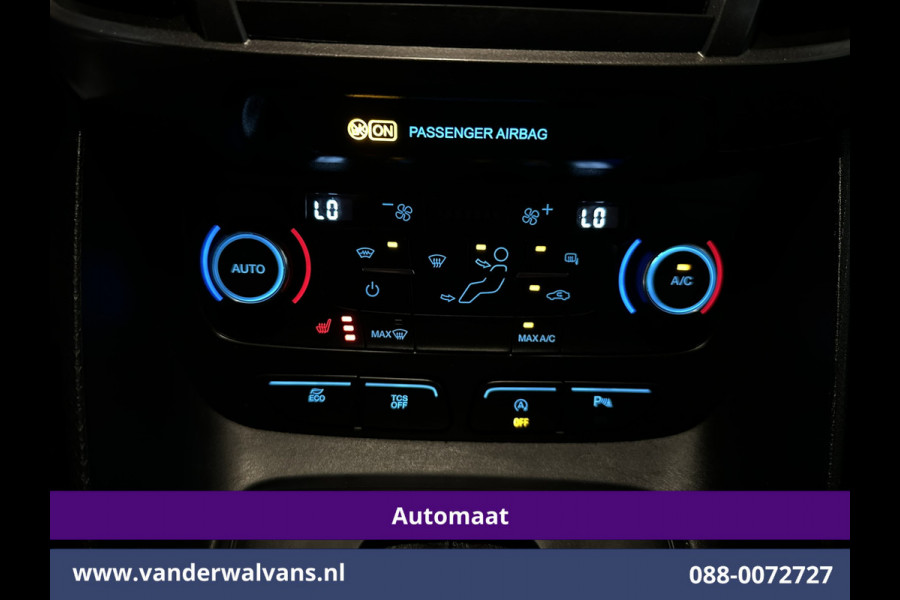 Ford Transit Connect 1.5 EcoBlue 120pk Automaat L2H1 Euro6 Airco | 2x Zijdeur | 3-Zits | Camera | Navigatie | Cruisecontrol Apple Carplay, Android Auto, Stoelverwarming, Verwarmde voorruit, Parkeersensoren, Bijrijdersbank