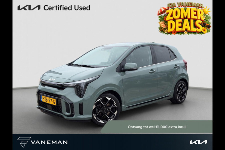 Kia Picanto 1.0 DPI GT-Line Open Dak | LED | Leder | PDC | Navi | Clima | Stoel & Stuurverwarming |