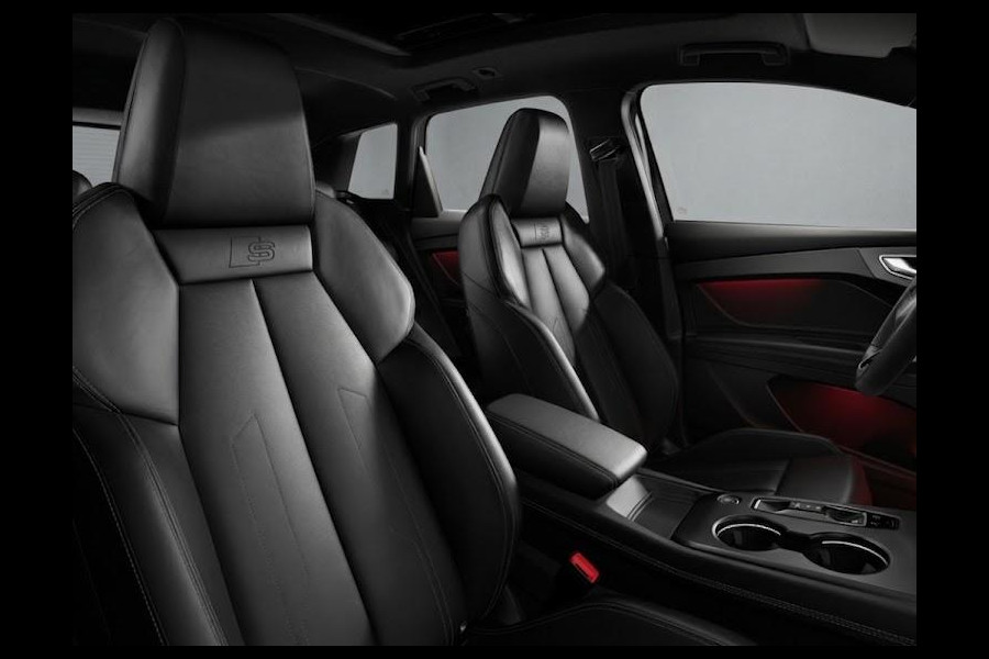 Audi Q4 e-tron S edition 82 kWh 286 pk | Glazen panoramadak | Techniekpakket plus | Trekhaak | S line leder zwart |