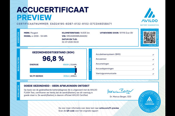 Peugeot e-2008 EV Allure 54 kWh | SOH 96,8 % | Cruise Control Adaptief | 360 Cam