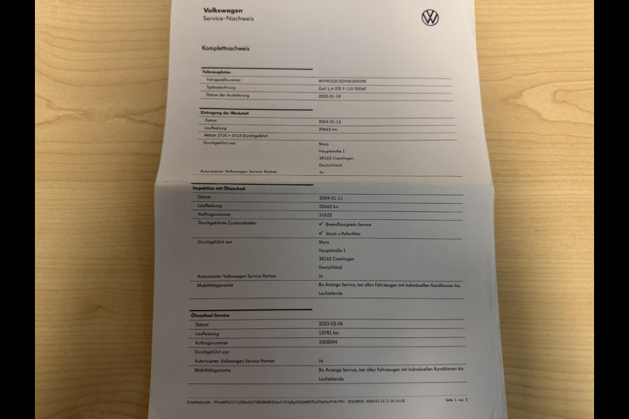 Volkswagen Golf 1.4 eHybrid GTE 19"/Adaptieve cruise/Lane + Travel assist/Front assist/Virtual Cockpit/Apple Carplay & Android auto/PDC v+a