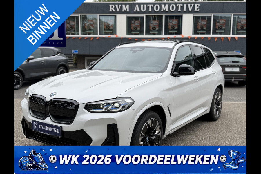 BMW iX3 M SPORT High Executive 80 kWh VAN €49.900 VOOR €45.899 | UW WK-VOORDEEL €4.001 | SOH 98% | 15000 KM UNIEKE KM STAND | FULL OPTIONS  | PANODAK | ADD. CRUISE | HEADUP | 360 CAMERA | STOEL + STUURVERWARMING | HARMAN /KARDON | RIJKLAARPRIJS MET 12 MND BOVAG GARANTIE |