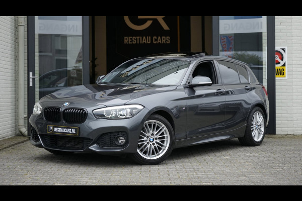 BMW 1-serie 118i M Sport Shadow Line AUTOMAAT|CRUISE|FULL LED|LEDER|NAVIGATIE|PANORAMA|STOELVERWARMING|TREKHAAK
