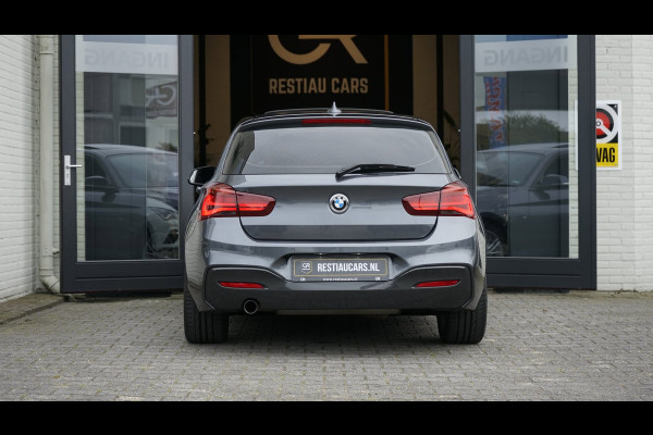 BMW 1-serie 118i M Sport Shadow Line AUTOMAAT|CRUISE|FULL LED|LEDER|NAVIGATIE|PANORAMA|STOELVERWARMING|TREKHAAK