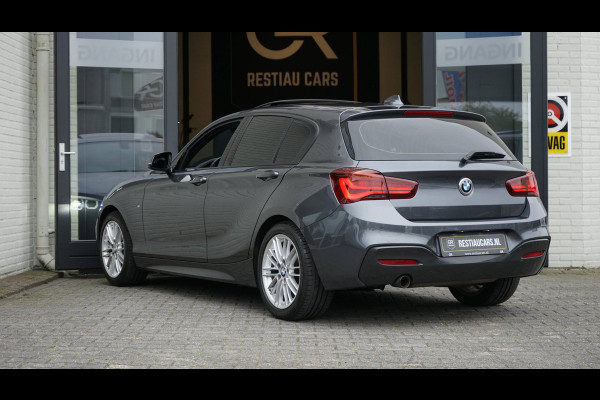 BMW 1-serie 118i M Sport Shadow Line AUTOMAAT|CRUISE|FULL LED|LEDER|NAVIGATIE|PANORAMA|STOELVERWARMING|TREKHAAK