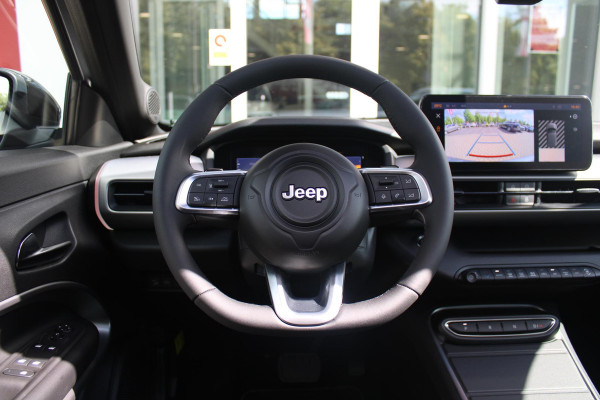 Jeep Avenger 1.2 e-Hybrid 110PK SUMMIT | PANORAMA SCHUIF/KANTEL DAK | INFOTAINMENT & CONVENIENCE PACK: NAVIGATIE/VERKEERBORDENINFORMATIE/KEYLESS ENTRY EN START/HANDSFREE ELEKTRISCH BEDIENBARE ACHTERKLEP/JBL AUDIO SYSTEM/AFDEKKING MIDDENCONSOLE | WINTERPACK: STOELVERWARMING/VERWARMBARE VOORRUITRAND | 18" LICHTMETAAL DIAMOND CUT | ADAPTIVE CRUISE CONTROL + LANE CENTERINGASSIST | SELEC-TERRAIN DRIVING MODE SELECT | 360° PARKEERSENSENSOREN | ACHTERUITRIJCAMERA 180° MET DRONE-VIEW | AUTOMATISCH GROOTLICHT | BLIND SPOT WARNING | FULL LED KOPLAMPEN | ZWART DAK |DRAADLOZE APPLE CARPLAY/AND