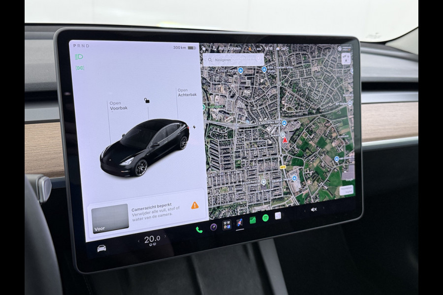 Tesla Model 3 Performance AWD 513PK Facelift Warmtepomp Lmv 20" Panoramadak Adap.Cruise Elek.Verwarmde Stoelen+Memory Inductieladen Navi Camer SOH 85.6% Led Pdc Privacy Glas Elek.Achterklep Keyless 4WD Fabrieksgarantie op Accu en Motor tot 18-02-2029/192.000KM
