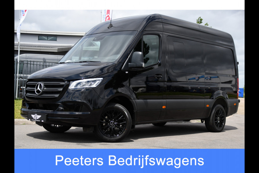 Mercedes-Benz Sprinter 319 3.0 CDI L2H2 DC Black Edition MARGE! Adaptieve Cruise, Camera, LED, Carplay, Standkachel, 10,5'' Mbux, Automaat, 3500kg Trekhaak, Uniek!