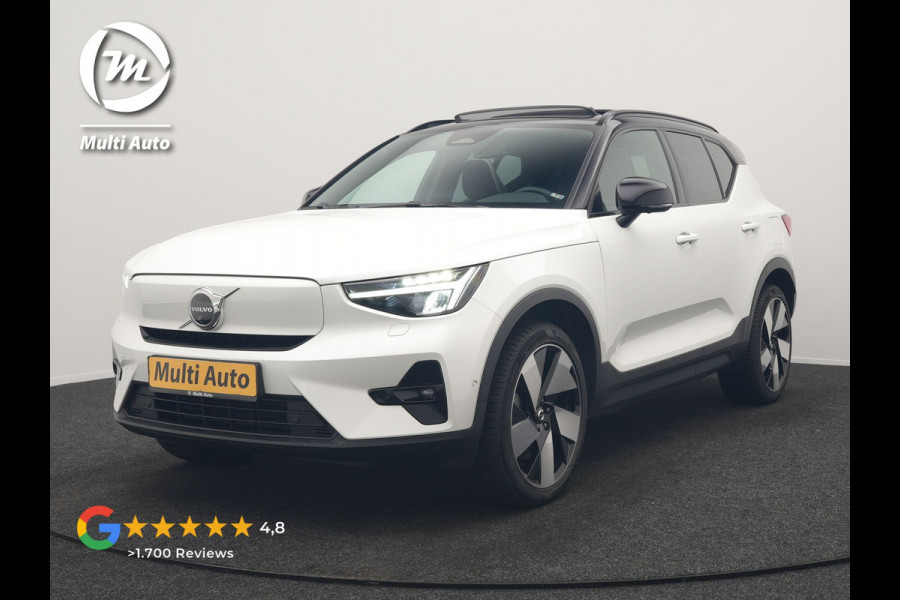 Volvo XC40 Recharge Ultimate 69 kWh 231pk Dealer O.H. | Trekhaak Af Fabriek | Panodak | Warmtepomp | Adaptive Cruise | 360 Camera | Harman / Kardon | Sportstoelen Memory & Verwarmd | Keyless | Blis | Apple Carplay | Google | Stuur Verwarmd |