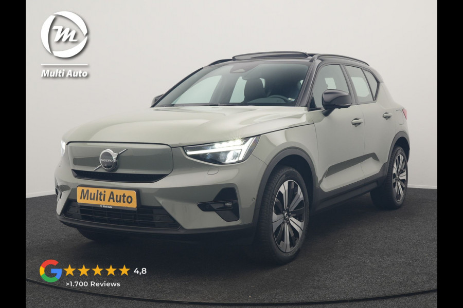 Volvo XC40 Ultimate Recharge Pure 69kWh 231pk Dealer O.H. | Panodak | Warmtepomp | Adaptive Cruise | 360 Camera | Harman / Kardon | Sportstoelen Memory & Verwarmd | Keyless | Blis | Apple Carplay | Google Assistent | DAB |