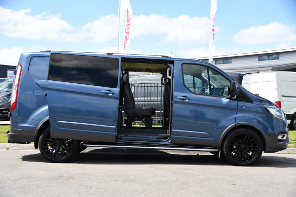 Ford Transit Custom 320 2.0 TDCI L2H1 Active DC PB Edition Camera, Cruise, Carplay, Stoelverwarming, LED, Automaat, 170pk, Sensoren, leder, 2 x Schuifdeur, Automaat, Uniek!