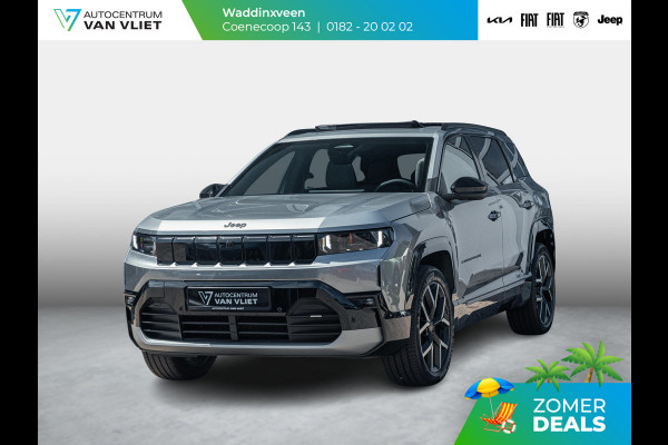 Jeep Compass First Edition 74 kWh | Adapt. Cruise | Camera | Carplay | 20" | Elektr. A-Klep | Navi | Winter Pack | Schuif/Kanteldak | Premium Pack | Conv. Pack | Warmtepomp
