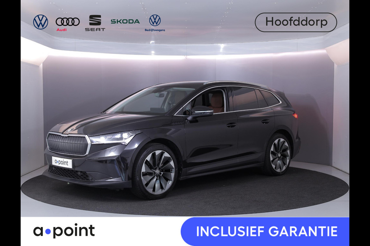 Škoda ENYAQ iV 60 180 pk | SOH 93,53% | Navigatie | Parkeersensoren | Achteruitrijcamera | Lederen bekleding | Matrix LED koplampen | Autom. airco (3 zones) | Stoelverwarming |
