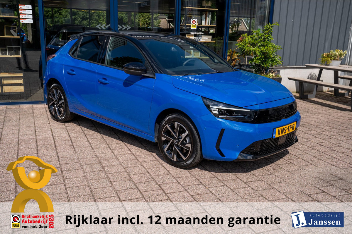 Opel Corsa 1.2 Turbo GS|Prijs rijklaar incl 12 mnd garantie|Camera Clima Blindspot Half leder Keyless