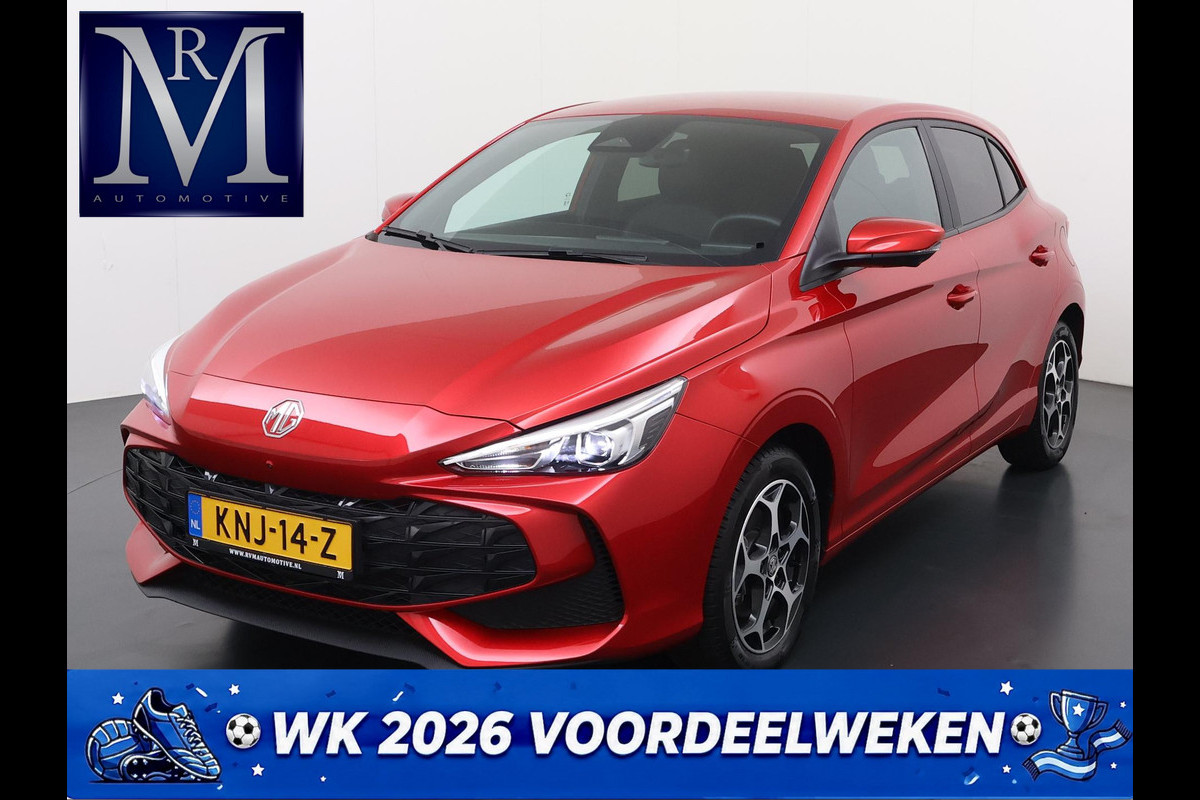 MG MG3 Hybrid+ 1.5 Hybrid+ Luxury VAN: 23.900,- VOOR: 21.330,- UW WKVOORDEEL: 2.570,- | 7 JAAR MG FABRIEKS GARANTIE TM 02-2032 | STOEL + STUURVERWARMING | 360 CAMERA | ADAP. CRUISE | DODE HOEK | KEYLESS | APPLE CARPLAY |