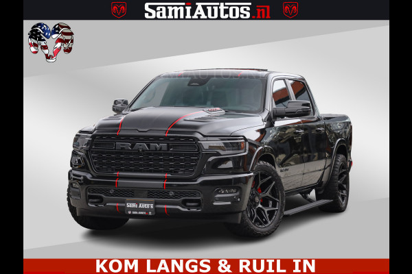 Dodge Ram 1500 Limited Night H.O 540HP 706Nm | Massage + Full Option | De Meest Luxe en Volle Pick-Up in zijn Klasse | Comfortabele Dubbele Cabine met Royale 5 Zitplaatsen | BPM vrij | Nu Leverbaar uit Voorraad | Voorraad Nr 2334 - 5409 | De specialist in Amerikaanse pick‑ups in Nederland en Europa.