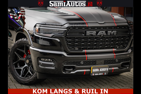 Dodge Ram 1500 Limited Night H.O 540HP 706Nm | Massage + Full Option | De Meest Luxe en Volle Pick-Up in zijn Klasse | Comfortabele Dubbele Cabine met Royale 5 Zitplaatsen | BPM vrij | Nu Leverbaar uit Voorraad | Voorraad Nr 2334 - 5409 | De specialist in Amerikaanse pick‑ups in Nederland en Europa.