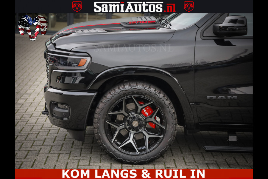 Dodge Ram 1500 Limited Night H.O 540HP 706Nm | Massage + Full Option | De Meest Luxe en Volle Pick-Up in zijn Klasse | Comfortabele Dubbele Cabine met Royale 5 Zitplaatsen | BPM vrij | Nu Leverbaar uit Voorraad | Voorraad Nr 2334 - 5409 | De specialist in Amerikaanse pick‑ups in Nederland en Europa.