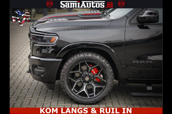 Dodge Ram 1500 Limited Night H.O 540HP 706Nm | Massage + Full Option | De Meest Luxe en Volle Pick-Up in zijn Klasse | Comfortabele Dubbele Cabine met Royale 5 Zitplaatsen | BPM vrij | Nu Leverbaar uit Voorraad | Voorraad Nr 2334 - 5409 | De specialist in Amerikaanse pick‑ups in Nederland en Europa.