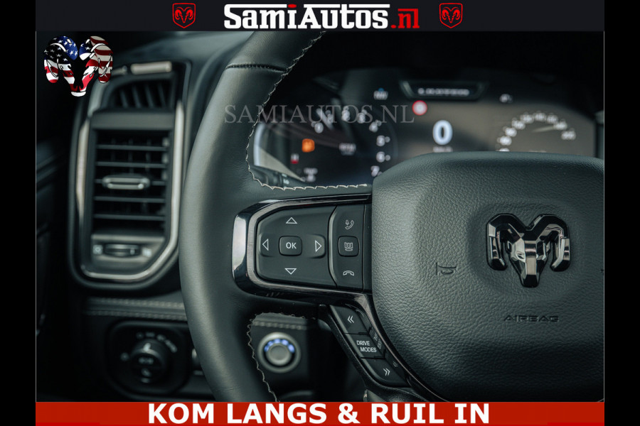 Dodge Ram Limited H.O 540HP 706Nm | Massage + Full Option | De Meest Luxe en Volle Pick-Up in zijn Klasse | Comfortabele Dubbele Cabine met Royale 5 Zitplaatsen | BPM vrij | Nu Leverbaar uit Voorraad | Voorraad Nr 2304 - 8540 | De specialist in Amerikaanse pick‑ups in Nederland en Europa.