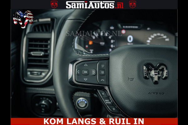 Dodge Ram Limited H.O 540HP 706Nm | Massage + Full Option | De Meest Luxe en Volle Pick-Up in zijn Klasse | Comfortabele Dubbele Cabine met Royale 5 Zitplaatsen | BPM vrij | Nu Leverbaar uit Voorraad | Voorraad Nr 2304 - 8540 | De specialist in Amerikaanse pick‑ups in Nederland en Europa.