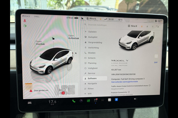 Tesla Model Y Long Range AWD 75 kWh SOH 95% |  TESLA FABRIEKSGARANTIE TOT 2027 | FABRIEKSGARANTIE OP ACCU & AANDRIJFLIJN TOT 2032 OF 192.000 KM| BTW VERREKENBAAR