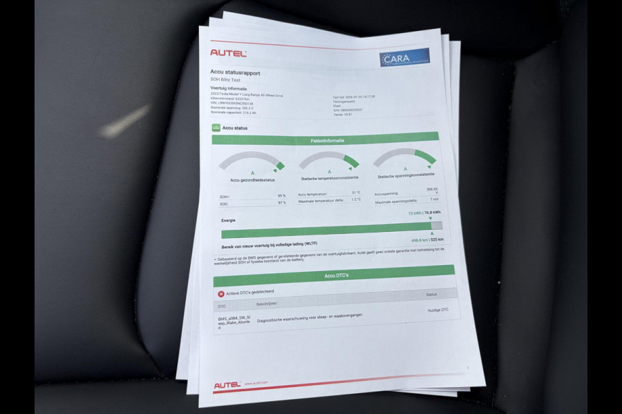 Tesla Model Y Long Range AWD 75 kWh SOH 95% |  TESLA FABRIEKSGARANTIE TOT 2027 | FABRIEKSGARANTIE OP ACCU & AANDRIJFLIJN TOT 2032 OF 192.000 KM| BTW VERREKENBAAR