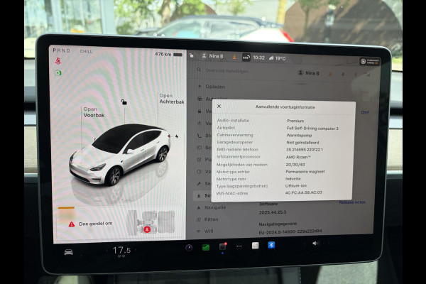 Tesla Model Y Long Range AWD 75 kWh SOH 95% |  TESLA FABRIEKSGARANTIE TOT 2027 | FABRIEKSGARANTIE OP ACCU & AANDRIJFLIJN TOT 2032 OF 192.000 KM| BTW VERREKENBAAR
