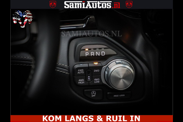 Dodge Ram Limited Night Sport High Output 540HP 706Nm | Massage + Full Option | De Meest Luxe en Volle Pick-Up in zijn Klasse | Comfortabele Dubbele Cabine met Royale 5 Zitplaatsen | BPM vrij | Nu Leverbaar uit Voorraad | Voorraad Nr 2356 - 0990 | De specialist in Amerikaanse pick‑ups in Nederland en Europa.