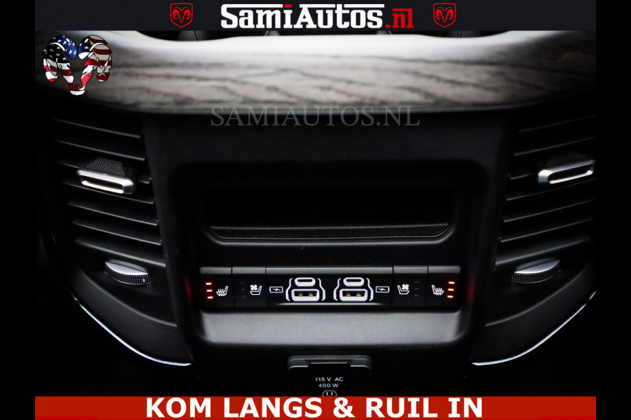 Dodge Ram Limited Night Sport High Output 540HP 706Nm | Massage + Full Option | De Meest Luxe en Volle Pick-Up in zijn Klasse | Comfortabele Dubbele Cabine met Royale 5 Zitplaatsen | BPM vrij | Nu Leverbaar uit Voorraad | Voorraad Nr 2356 - 0990 | De specialist in Amerikaanse pick‑ups in Nederland en Europa.