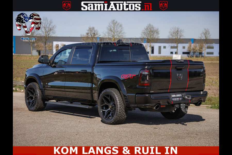 Dodge Ram GT HULK | 5.7 V8 HEMI | VIRTUAL COCKPIT | HEAD-UP | ADAPTIVE CRUISE | 360 CAMERA | TRX PACK | Comfortabele Dubbele Cabine met Royale 5 Zitplaatsen | BPM vrij | De specialist in Amerikaanse pick‑ups in Nederland en Europa.
