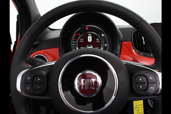 Fiat 500C 1.0 Hybrid Cabrio Navigatie Climate Control Cruise control Lichtmetalen velgen Apple Carplay/ Android Auto Navigatie Parkeersensor achter