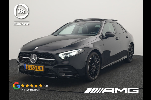 Mercedes-Benz A-Klasse 250 e AMG Line PHEV 218pk | Panodak | Camera | Multibeam LED | Alcantara Sportstoelen Verwarmd | Apple Carplay | Sfeerverlichting | Blis | Cruise Control | Navigatie | Virtual | DAB | Plug In Hybrid |