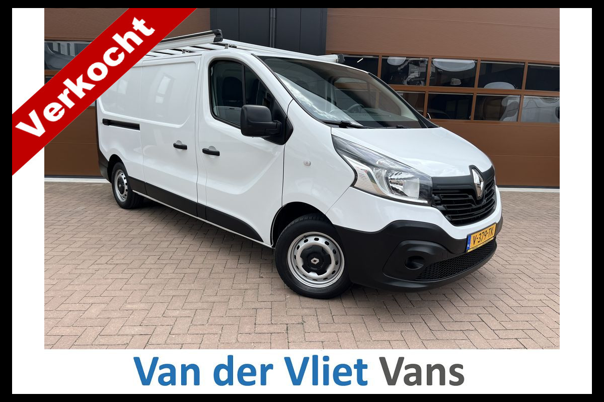 Renault Trafic 1.6 dCi 122pk E6 L2 Comfort 3p Lease €185 p/m, Trekhaak, Imperiaal, Airco, Navi, PDC, Cruise controle.