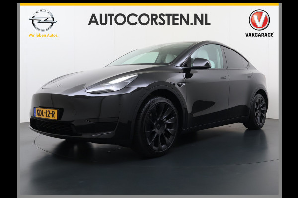 Tesla Model Y **RWD** Long Range 75kWh SOH 95% Lmv 20" Ivoor Leder Warmtepomp FSD-4 Computer Elek.Stoelen+Memory Panoramadak Navi Camera's Ecc Elek.Achterklep Privacy Glas Led AMD Ryzen™ Fabrieksgarantie tot 27-6-2028 Garantie op Accu en Motor tot 27-6-2032/192.000km 1e Eigenaar Origineel Nederlandse Auto