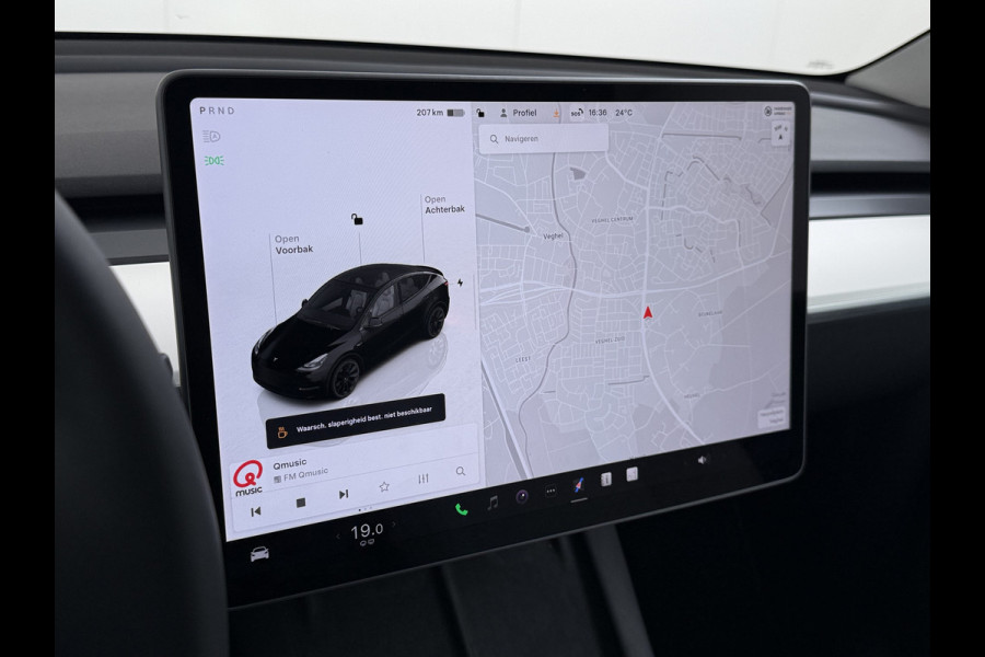 Tesla Model Y **RWD** Long Range 75kWh SOH 95% Lmv 20" Ivoor Leder Warmtepomp FSD-4 Computer Elek.Stoelen+Memory Panoramadak Navi Camera's Ecc Elek.Achterklep Privacy Glas Led AMD Ryzen™ Fabrieksgarantie tot 27-6-2028 Garantie op Accu en Motor tot 27-6-2032/192.000km 1e Eigenaar Origineel Nederlandse Auto