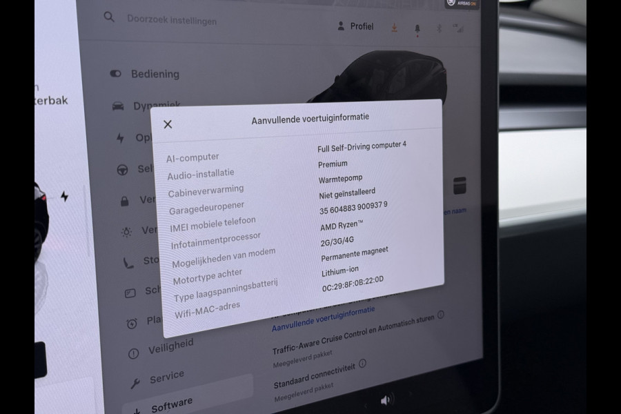 Tesla Model Y **RWD** Long Range 75kWh SOH 95% Lmv 20" Ivoor Leder Warmtepomp FSD-4 Computer Elek.Stoelen+Memory Panoramadak Navi Camera's Ecc Elek.Achterklep Privacy Glas Led AMD Ryzen™ Fabrieksgarantie tot 27-6-2028 Garantie op Accu en Motor tot 27-6-2032/192.000km 1e Eigenaar Origineel Nederlandse Auto