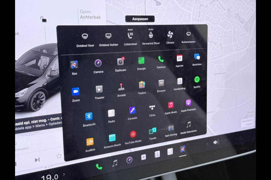 Tesla Model Y **RWD** Long Range 75kWh SOH 95% Lmv 20" Ivoor Leder Warmtepomp FSD-4 Computer Elek.Stoelen+Memory Panoramadak Navi Camera's Ecc Elek.Achterklep Privacy Glas Led AMD Ryzen™ Fabrieksgarantie tot 27-6-2028 Garantie op Accu en Motor tot 27-6-2032/192.000km 1e Eigenaar Origineel Nederlandse Auto