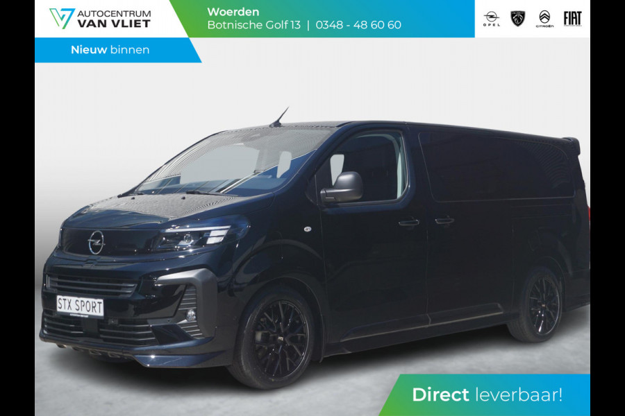 Opel Vivaro-e Dubbele Cabine 75kWh | STX Sport | Mooiste  bus van NL (!) | Lederen bekleding | Spoilerpakket | 18 inch Lichtmetalen velgen | Dynamic Comfort NAV Pakket | Winterpakket | 2x schuifdeur | Betimmering | Comfortstoelen |