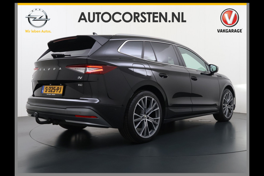 Škoda ENYAQ iV 80 SOH 95% Trekhaak 3-Zone Ecc Stuur+Stoelverwarming Lmv 21" Camera Apple Carplay Android Auto Keyless advanced Pdc Led Privacy Glas P-Assist DAB Isofix Rijstrooksensor 1.000KG Trekgewicht 1e Eigenaar Origineel Nederlandse Auto