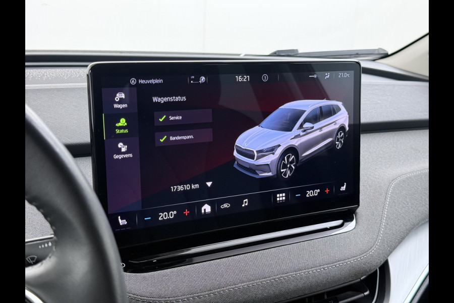 Škoda ENYAQ iV 80 SOH 95% Trekhaak 3-Zone Ecc Stuur+Stoelverwarming Lmv 21" Camera Apple Carplay Android Auto Keyless advanced Pdc Led Privacy Glas P-Assist DAB Isofix Rijstrooksensor 1.000KG Trekgewicht 1e Eigenaar Origineel Nederlandse Auto