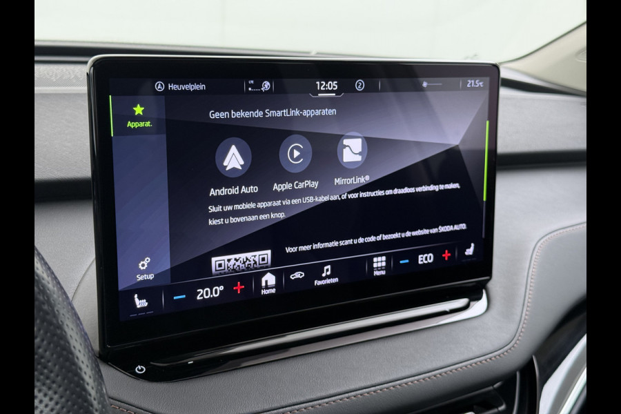 Škoda ENYAQ iV 60 Panoramadak Leder Stuur+Stoel+Achterbankverwarming 3-Zone Ecc Navi Apple Carplay Android Auto Draadloze Telefoonlader SOH 90.6% Elek.Achterklep Privacy Glas Lmv 20" Led Pdc Isofix DAB Lane Assist Dealeronderhouden Origineel Nederlandse Auto Zeer Compleet