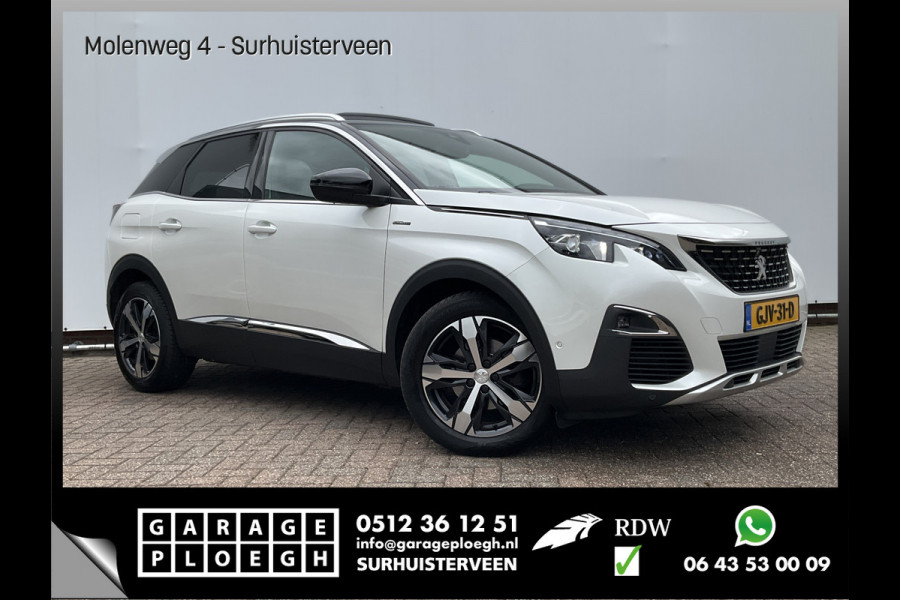 Peugeot 3008 1.6 181PK GT Line Automaat Trekhaak Pano Leer Adap.Cruise 360° Carplay Voll.Onderhouden BOMVOL!