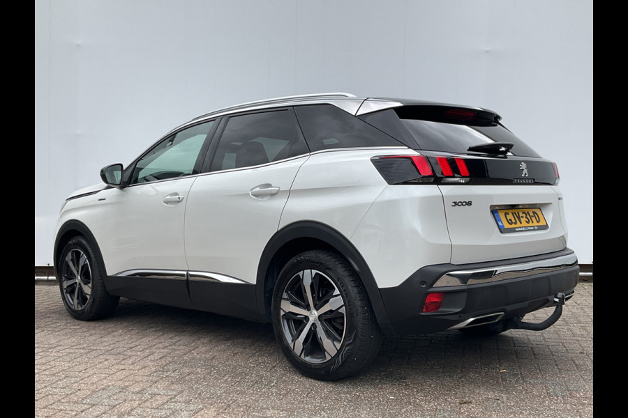 Peugeot 3008 1.6 181PK GT Line Automaat Trekhaak Pano Leer Adap.Cruise 360° Carplay Voll.Onderhouden BOMVOL!