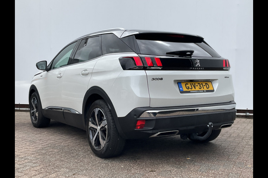 Peugeot 3008 1.6 181PK GT Line Automaat Trekhaak Pano Leer Adap.Cruise 360° Carplay Voll.Onderhouden BOMVOL!